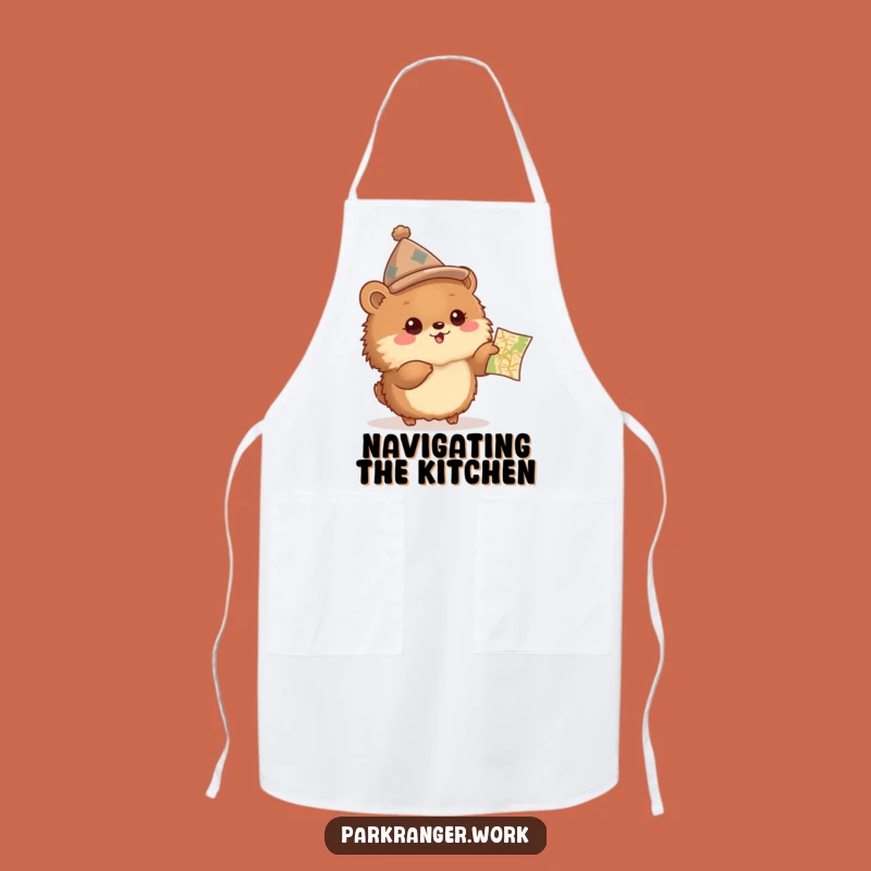 Funny Explorer Animal Apron: Adventure Map, Perfect Kitchen Gift