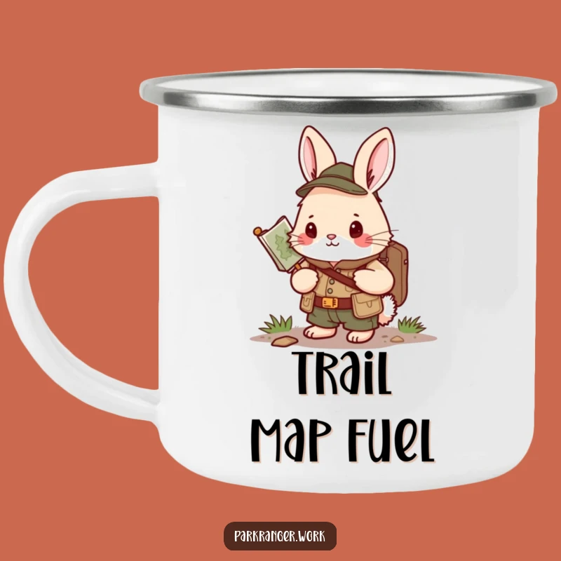 Funny Bunny Ranger Camping Mug: Trail Ready, Hilarious Gift