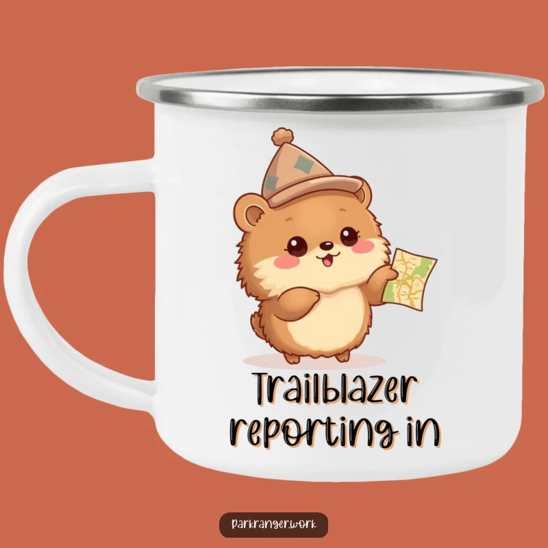 Funny Explorer Animal Camping Mug: Adventure Map, Perfect Outdoor Gift