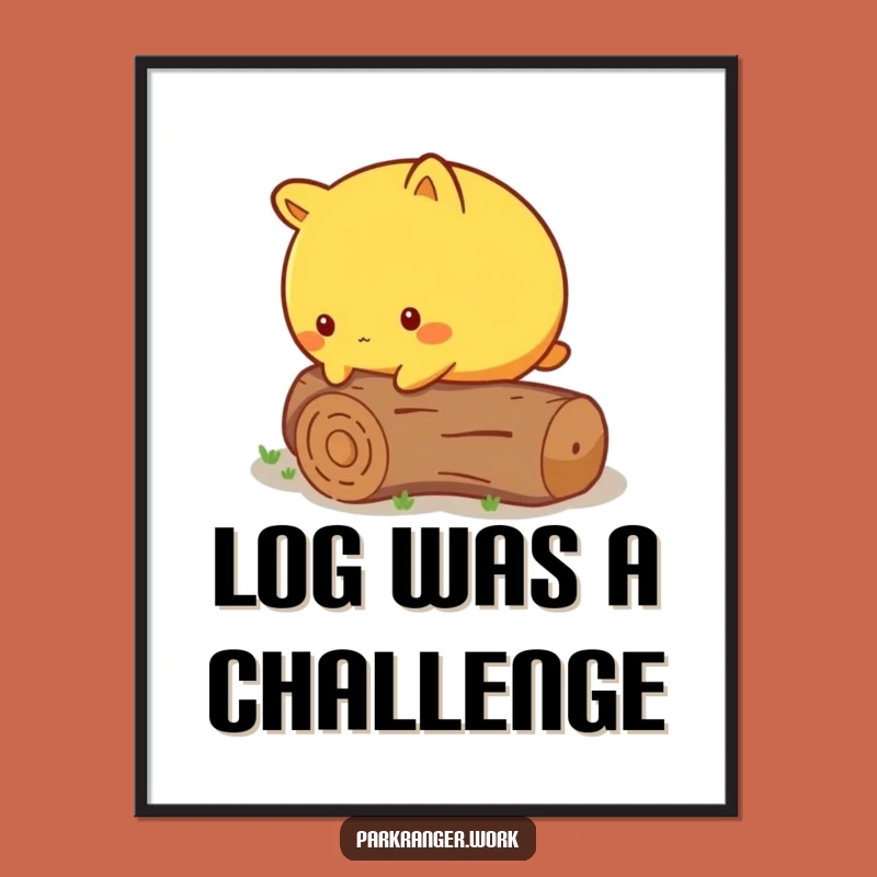 Funny Cautious Animal Digital Art: Overcoming Obstacles, Perfect Instant Gift