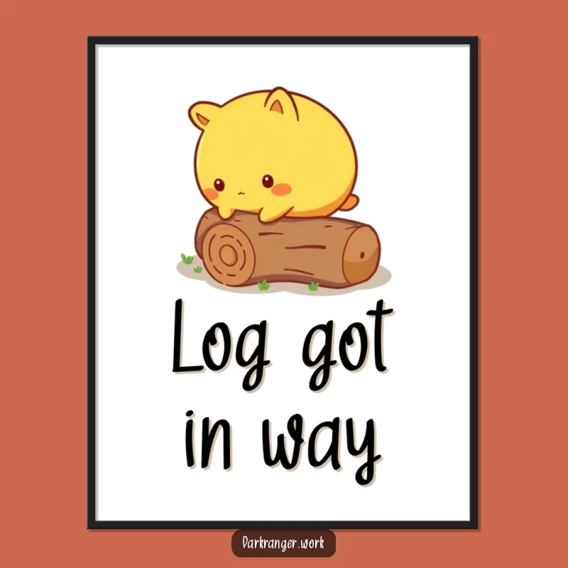 Funny Cautious Animal Poster: Overcoming Obstacles, Perfect Wall Art Gift