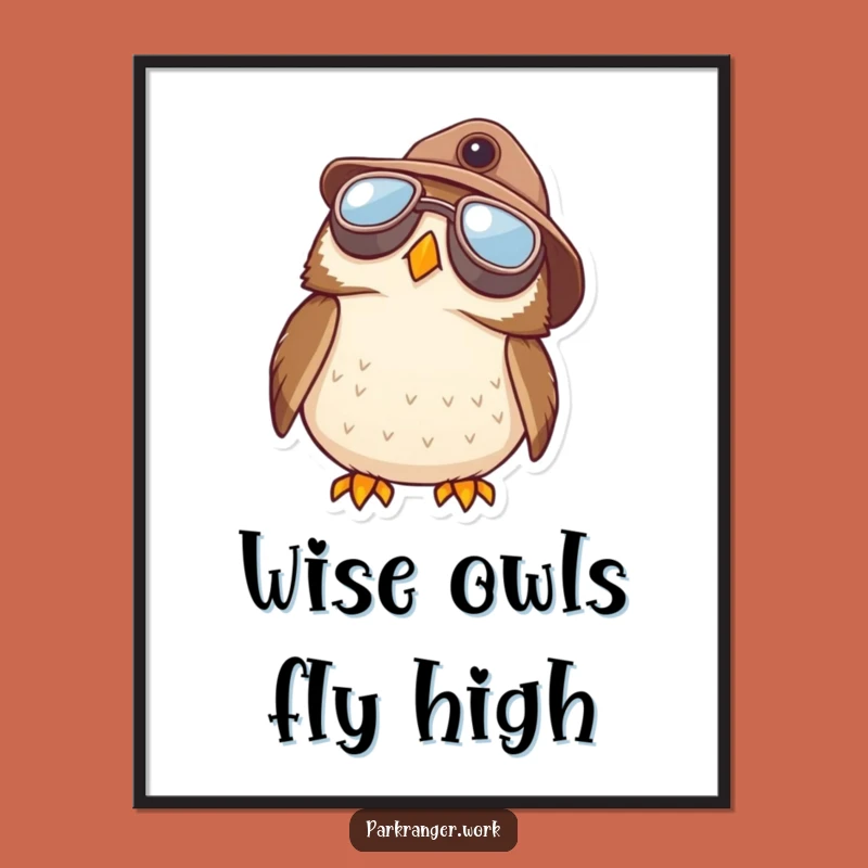 Free Printable Owl Aviator Art - Funny Downloadable Sky Lover Gift