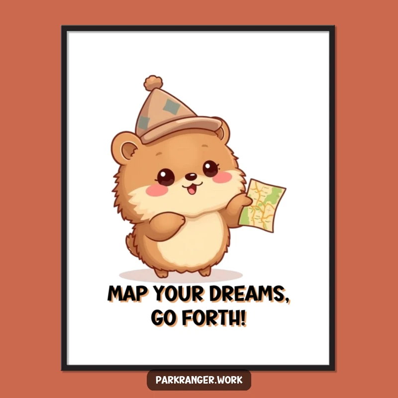 Funny Free Printable Wall Art: Adventurous Animal Map for Quirky Home Decor
