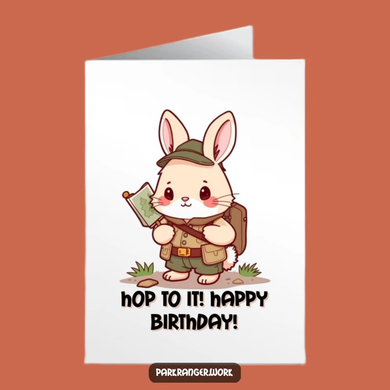 Free Printable Bunny Ranger Birthday Card - Determined Downloadable Gift