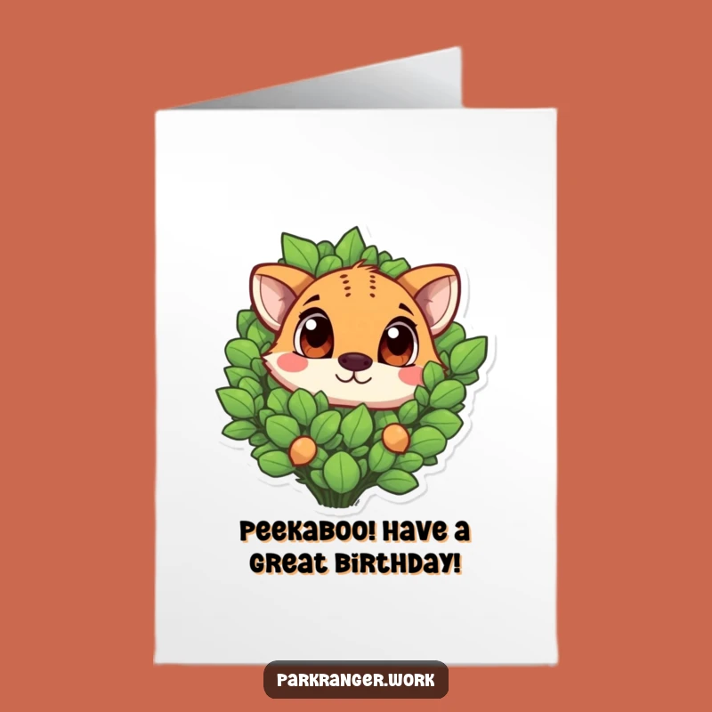 Free Printable Funny Birthday Card: Expressive Animal Peeking, Hilarious Downloadable Gift