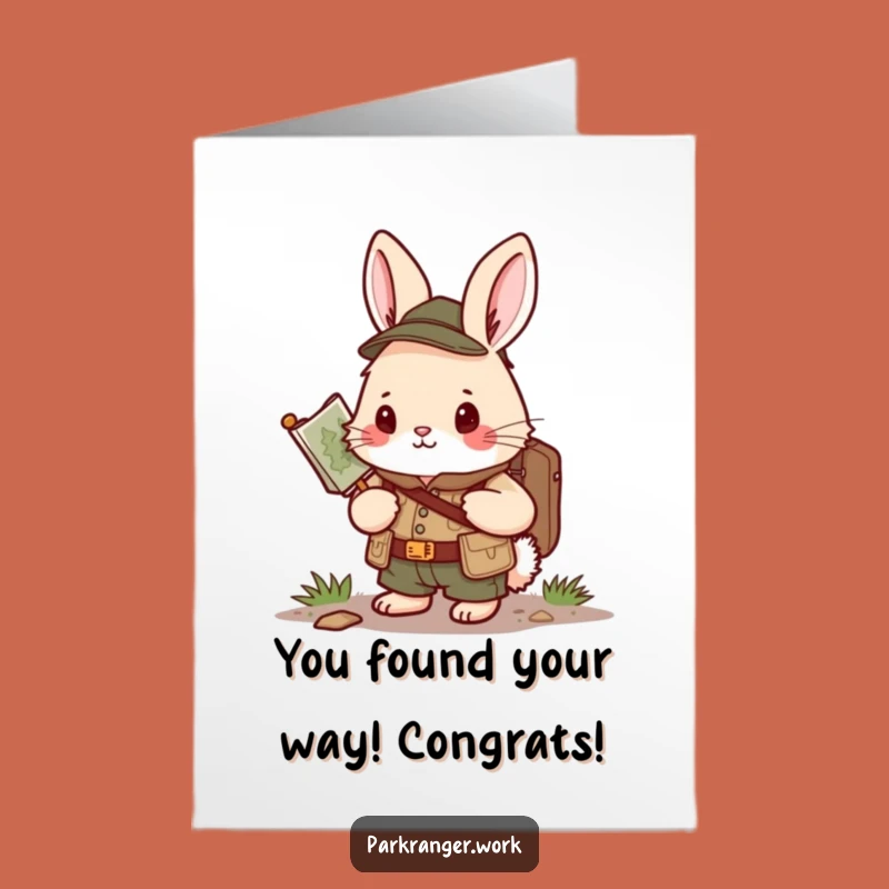 Free Printable Bunny Ranger Congrats Card - Motivated Downloadable Gift