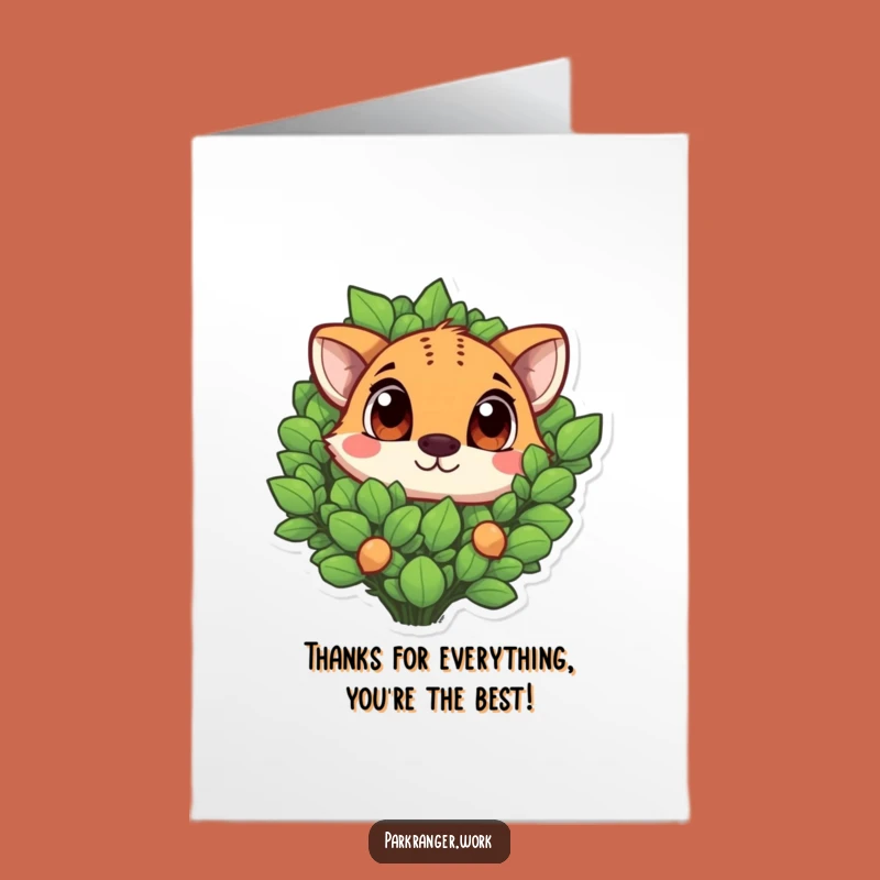Free Printable Funny Thank You Card: Expressive Animal Peeking, Heartfelt Downloadable Gift