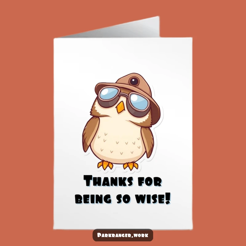 Free Printable Owl Aviator Thank You Card - Grateful Downloadable Gift