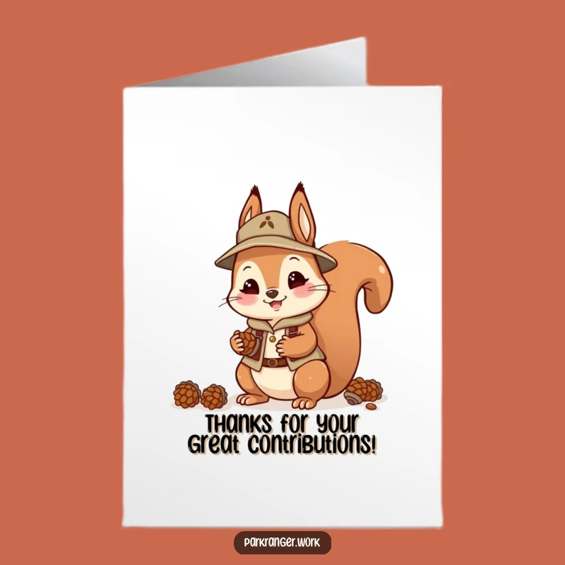 Free Printable Squirrel Ranger Thank You Card - Grateful Downloadable Gift