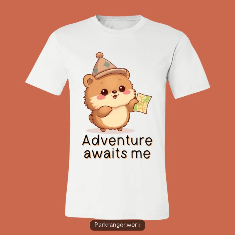 Funny Explorer Animal T-Shirt: Adventure Map, Perfect Gift for Wanderers
