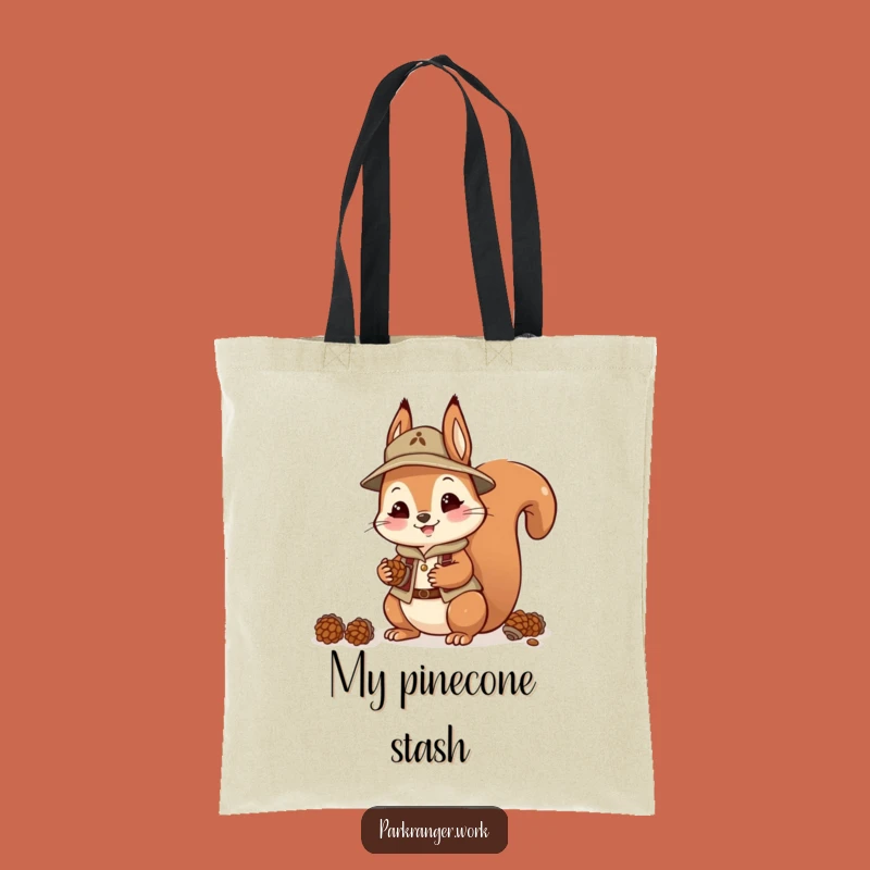 Funny Squirrel Ranger Tote Bag: Carry Your Finds, Hilarious Gift